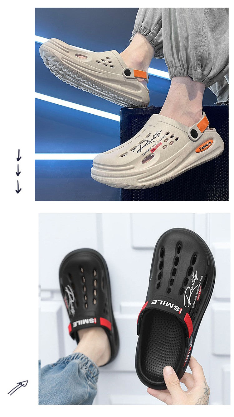 Big Size 47 Fashion Men Beach Sandals Outdoor Clogs Comfortable Indoor Slippers Trend Men Casual Shoes Home Garden Shoes Sandals