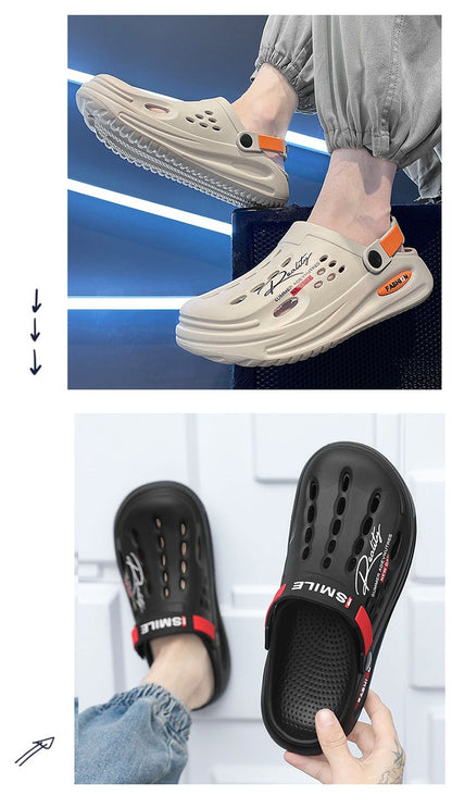 Big Size 47 Fashion Men Beach Sandals Outdoor Clogs Comfortable Indoor Slippers Trend Men Casual Shoes Home Garden Shoes Sandals