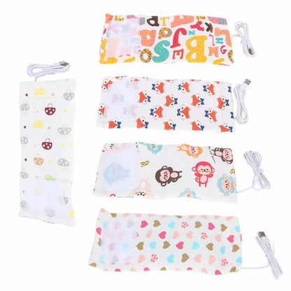 USB Milk Water Warmer Travel Stroller Insulated Bag Baby Nursing Bottle Heater Portable Heated Insulated Storage Bag BPA