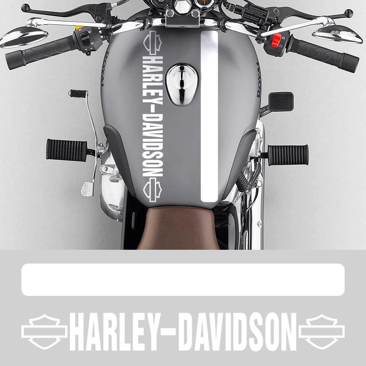 Adesivo de Vinil Harley Davidson Logo Retrô Moto Tanque Decalque