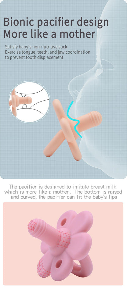 TYRY.HU Baby Newborn Soft Food Silicone Nipple Infant Safe Circle Type Nipples Toddler Pacifier Kids Teether Toy For Boy Girls