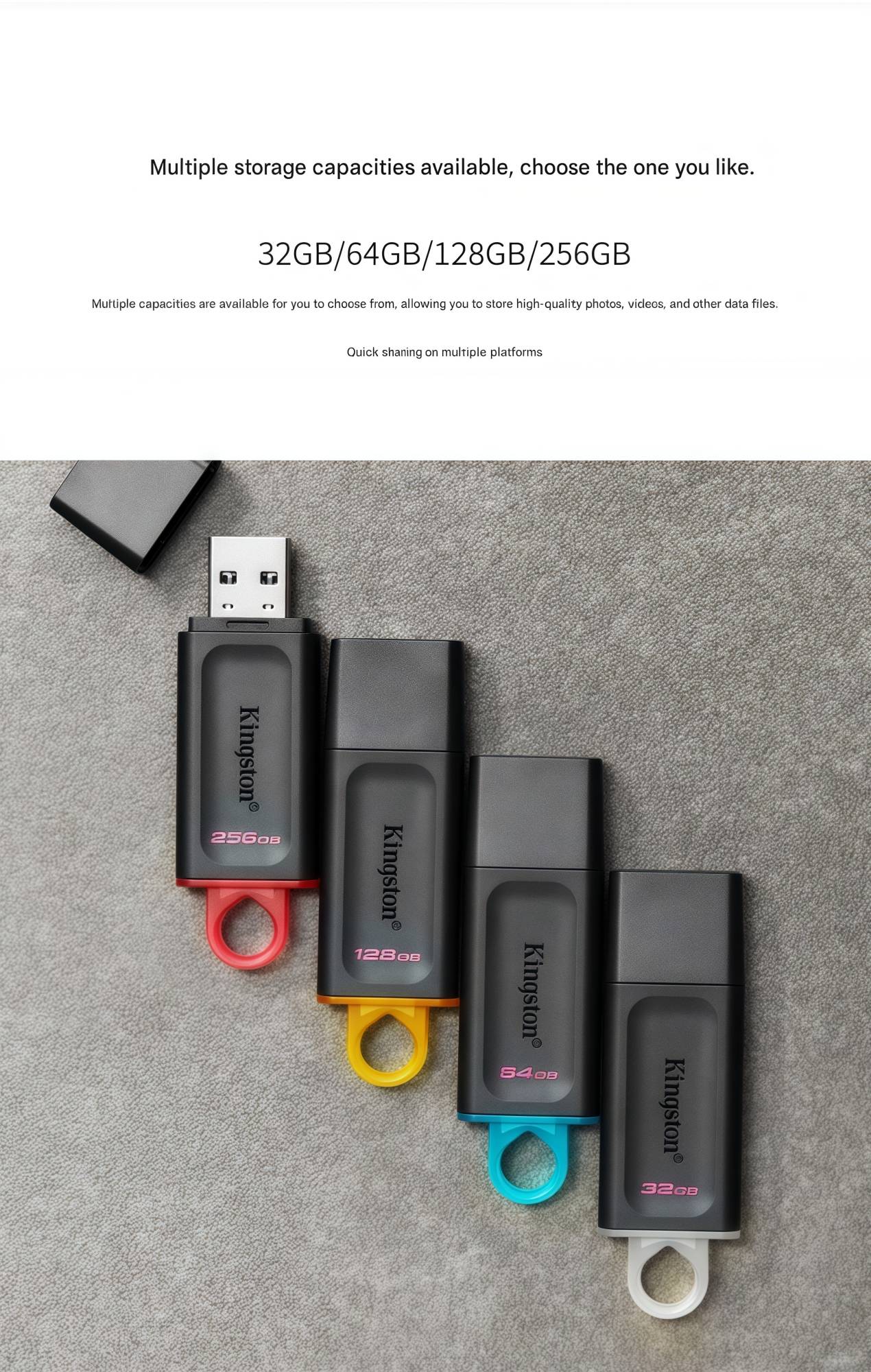 Kingston genuine USB flash drive, high-speed car dashcam, mobile phone/computer, student DIY