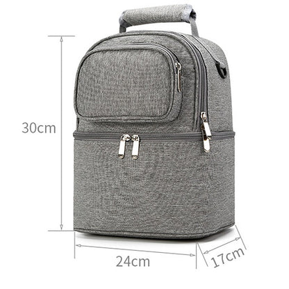 Mommy Bag Milk Storage Breast Pump Maternity Cooler Double Layer Insulation  Fresh Keeping Baby Food Backpack Feeding Bottle