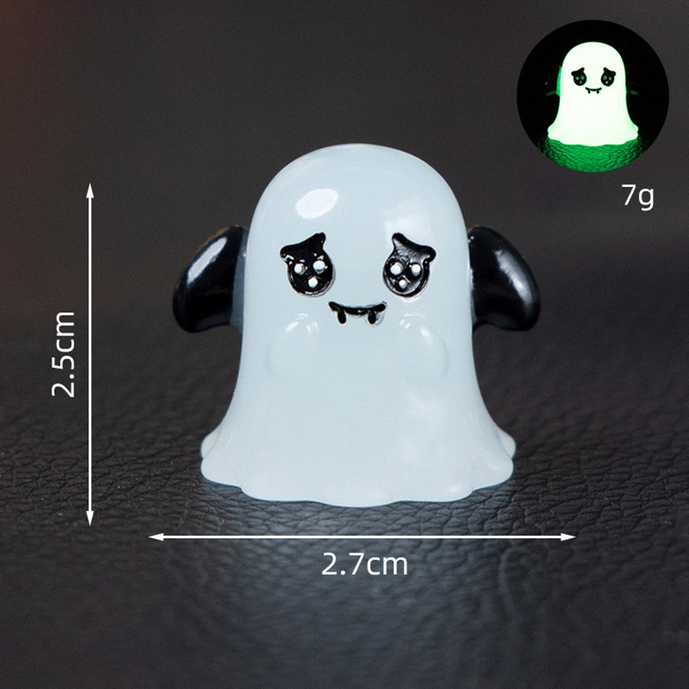 6Pcs Halloween Micro Landscape Miniature Figurines Resin Craft Mini Fairy Garden Ornaments Pumpkin Ghost Owl Home Decor