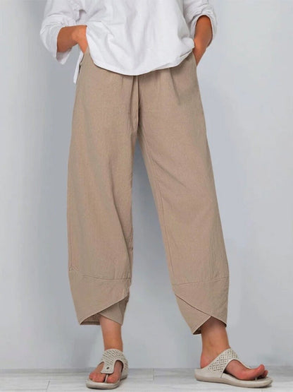 plus Size S5XL Casual Trousers Loose Fit Harlan Pants Women's Comfortable Loose Pants l Waist Nine Points Pants