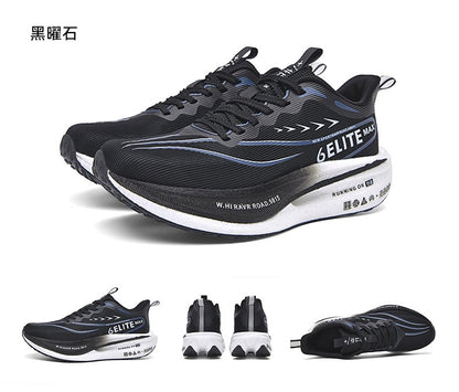 Fluorescence Running Shoes CarbonBoard Marathon Men Sports Breathable Women's Comfortable Athletic Casual Sneakers WearResistant