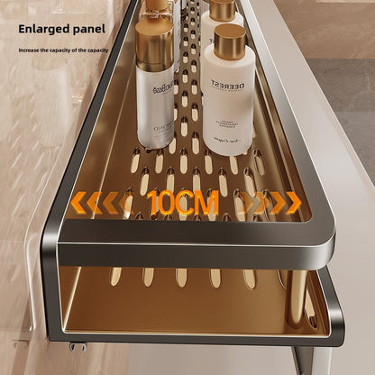 Toilet storage rack, non perforated washbasin, light luxury bathroom, wall mounted toilet, toilet wall storage rack