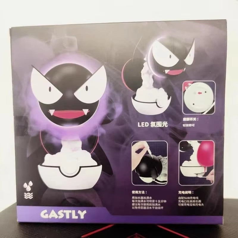 Anime Gastly Humidifier Pokemon Water Replenishing Spray Desktop Air Purifier LED Lamp Decorations Indoor Ambient Atomizer Gift?