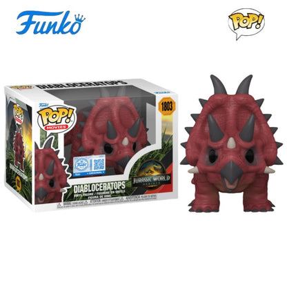 Titanosaurus Jurassic World Funko Pop Boneco de Vinil Diabloceratops Dinossauro Edição Limitada Boneco de Ação Modelo de Brinquedo Presente Colecionável