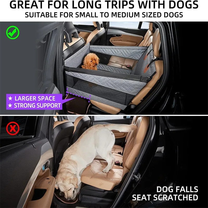 Cama Ninho para Carro para Pets, Extensor de Rede para Banco Traseiro de Cobertura Total para Carros, Impermeável e à Prova de Arranhões com Bolso de Malha para Cães de Todos os Tamanhos