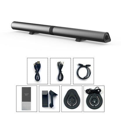 Soundbar estéreo para TV 2 em 1 destacável com Bluetooth, rádio FM e separação em 2 caixas de som para uso em pedestal ou na horizontal