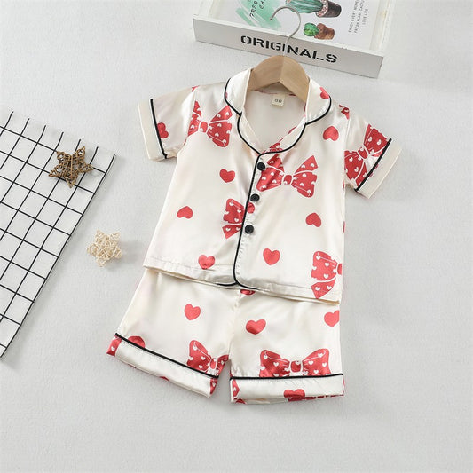 New Summer Baby Girls Clothes Suit Children Sleepwear Shirt Shorts 2Pcs/Sets Infant Pajamas Kids Clothing Toddler Casual Costume