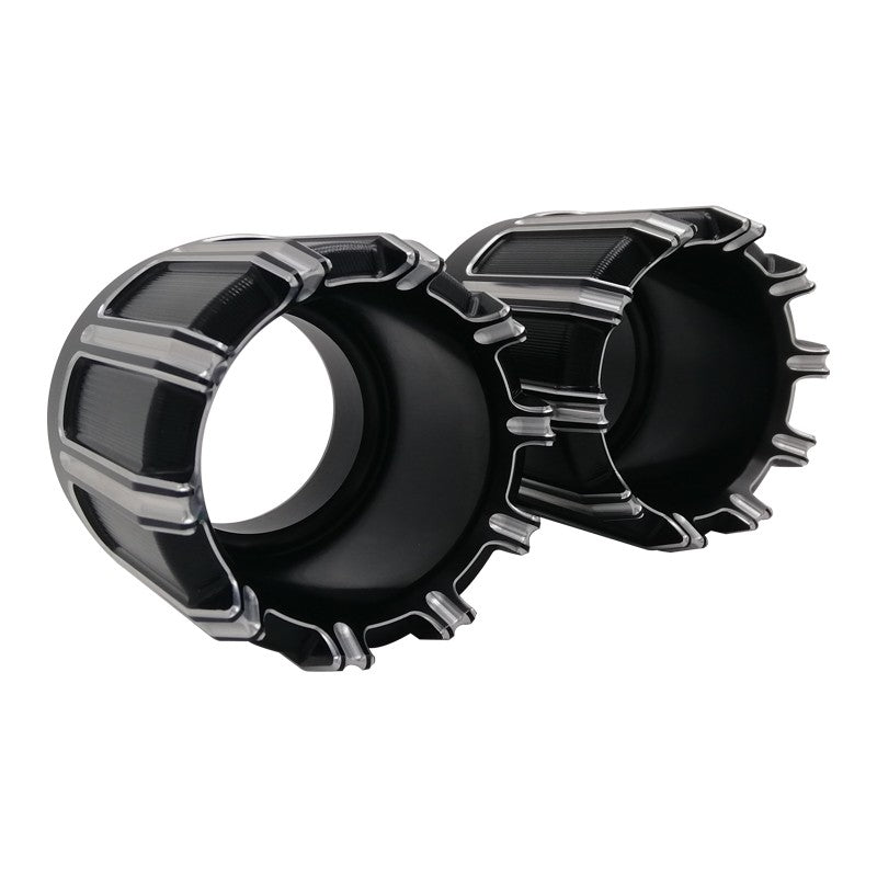 Motorcycle Slip On Exhaust Mufflers Tips End Caps For Harley Touring CVO Street Road Electra Glide Road King FLHR 1995-up
