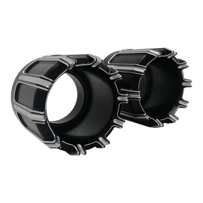 Motorcycle Slip On Exhaust Mufflers Tips End Caps For Harley Touring CVO Street Road Electra Glide Road King FLHR 1995-up