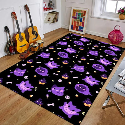 MINISO Creative Gengar Pokemon Anime Carpet for Living Room Bedroom Kids NonSlip  Playmat Balcony Lounge Sofa Rug Gift Idel