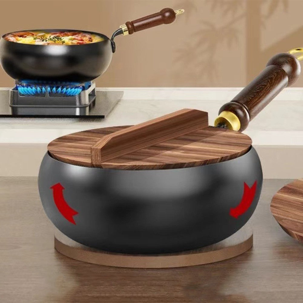 20/24CM Household Stir Fry Stew Pot Big Belly Pot Uncoated And Non Stick Household Stir Fry Pot For Hiking Camping Universal Pan