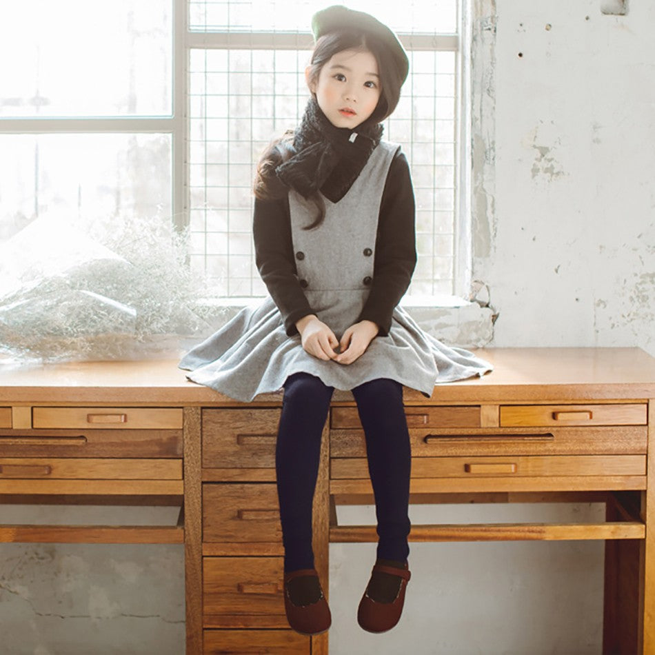 Girls Fleece-Lined Thermal Leggings Children Winter Thickened Warm Comfortable Outdoor Pants Kids Solid Color Casual Bottoms