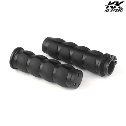 Manoplas Retro para Guidão de Motocicleta 25 MM de Alumínio e Borracha para Harley Touring Softail Fat Boy Sportster XL 883 1200 Dyna