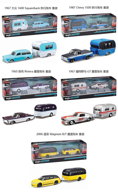 Maisto 1:64 Volkswagen Mercedes Benz Ford Chevrolet Brand collectible trailer die-cast precision model car Model collection gift
