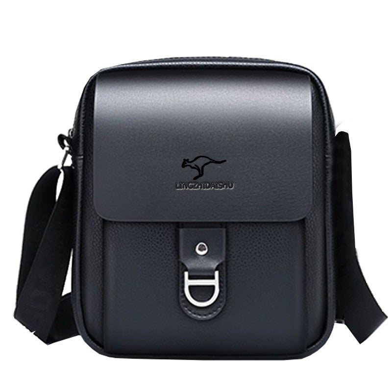 Men's Multi-Color Leather Crossbody Bag, Versatile Casual, Multi-Compartment, Daily Commuting, Stylish & Practical