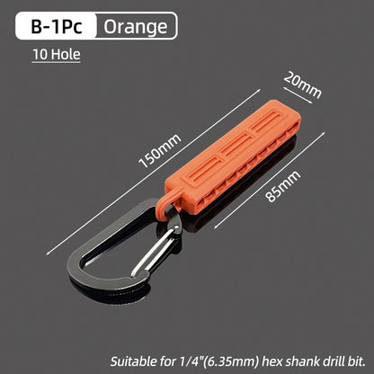 Suporte de Bits de Chave de Fenda Hexagonal de 1/4" Portátil Estojo Organizador com 10/22 Furos para Armazenamento de Bits de Broca para Cabeças de Chave de Fenda Ferramentas de Estojo