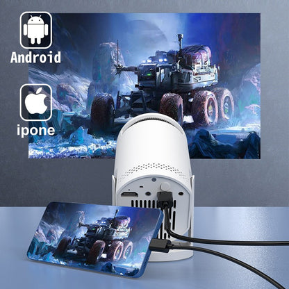 Mini projetor nativo 3D Som estéreo Console multifunções para exterior com Bluetooth Home Theater Cinema Projetores portáteis