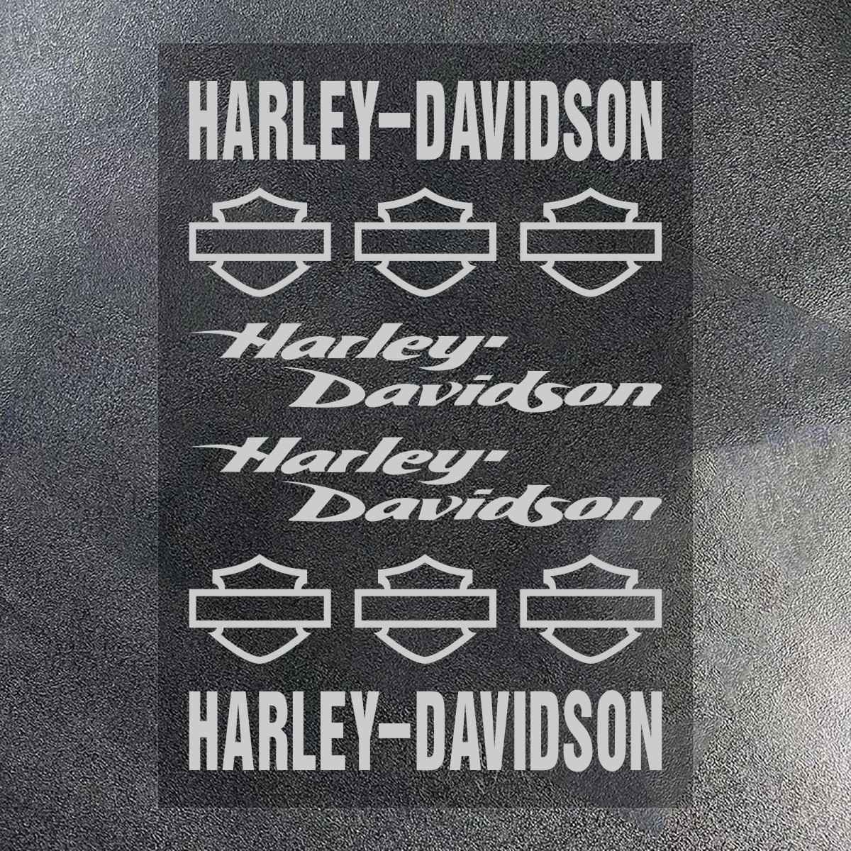 Kit de Adesivos de Vinil para Capacete de Motocicleta Harley Davidson Logo Decalque