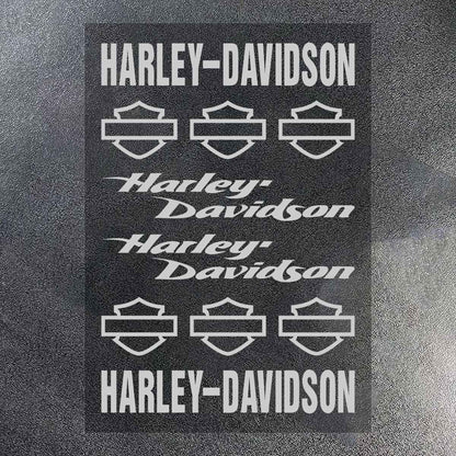 Kit de Adesivos de Vinil para Capacete de Motocicleta Harley Davidson Logo Decalque