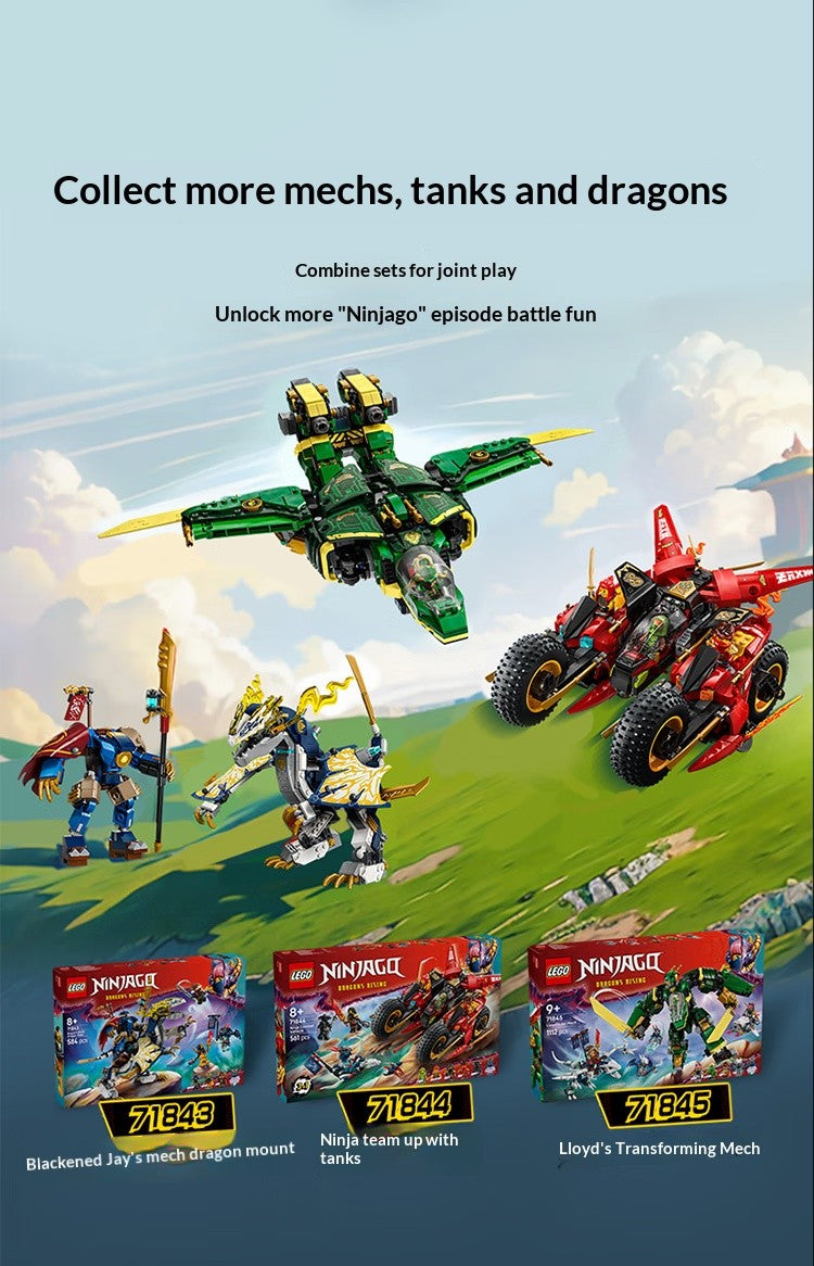 Blocos de Montar LEGO Montam Ninja Fantasma 71845 Lloyd's Transformed Mech Brinquedo Infantil Presente de Natal