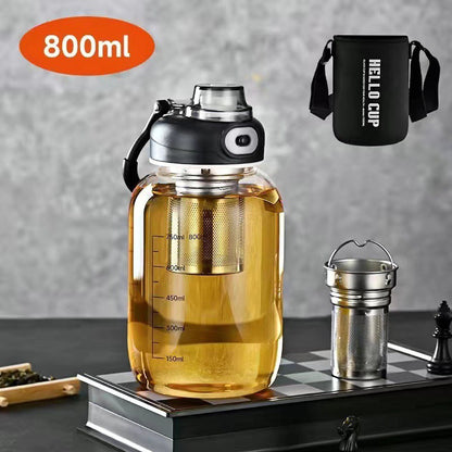 Copo De Vidro Transparente Com Filtragem Copos De Café De Grande Capacidade Com Tampa Utensílios De Cozinha Suprimentos De Barra Caneca De Chá Durável