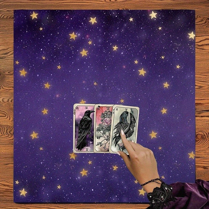 VIKAMA Starry Sky Design Tarot Tablecloth Altar Cloth Tarot Card Reading Home Decor Astrology Countertop Mat Home Decor