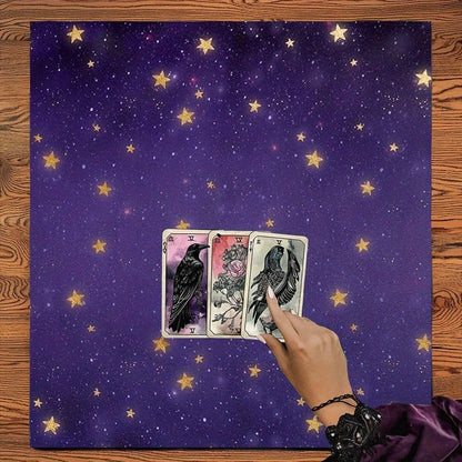 VIKAMA Starry Sky Design Tarot Tablecloth Altar Cloth Tarot Card Reading Home Decor Astrology Countertop Mat Home Decor