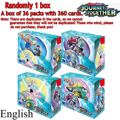 Novos jogos 4-36Pacote de Cartas Pokémon em Inglês Caixa de Booster Black Bolt White Flare Cartas de Batalha Pokémon Troca de Jogo Presente