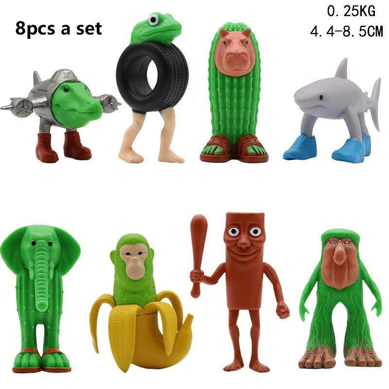Boneco de brinquedo italiano Brainrot Tung Sahur Tralalero Tralala Figuras Bombardino Crocodilo Shimpanzini Bananini Decoração de modelo Boneca Presente