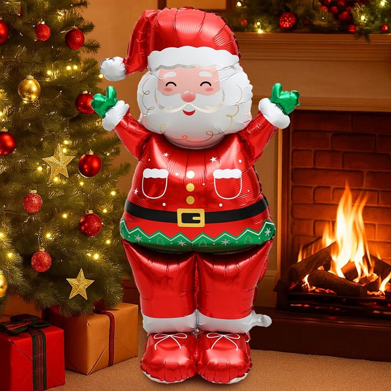 1pc Large Christmas Standing Foil Balloons Christmas Tree Santa Claus Snowman Nutcracker Christmas Foil Balloon New Year Balloon