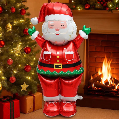 1pc Large Christmas Standing Foil Balloons Christmas Tree Santa Claus Snowman Nutcracker Christmas Foil Balloon New Year Balloon