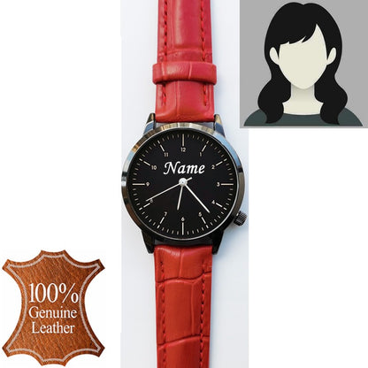 Free Personalized Engrave with Your Name Logo Text Men's Women's Mesh 3 ATM Water Resistant Wristwatch Customized Wrist Watch