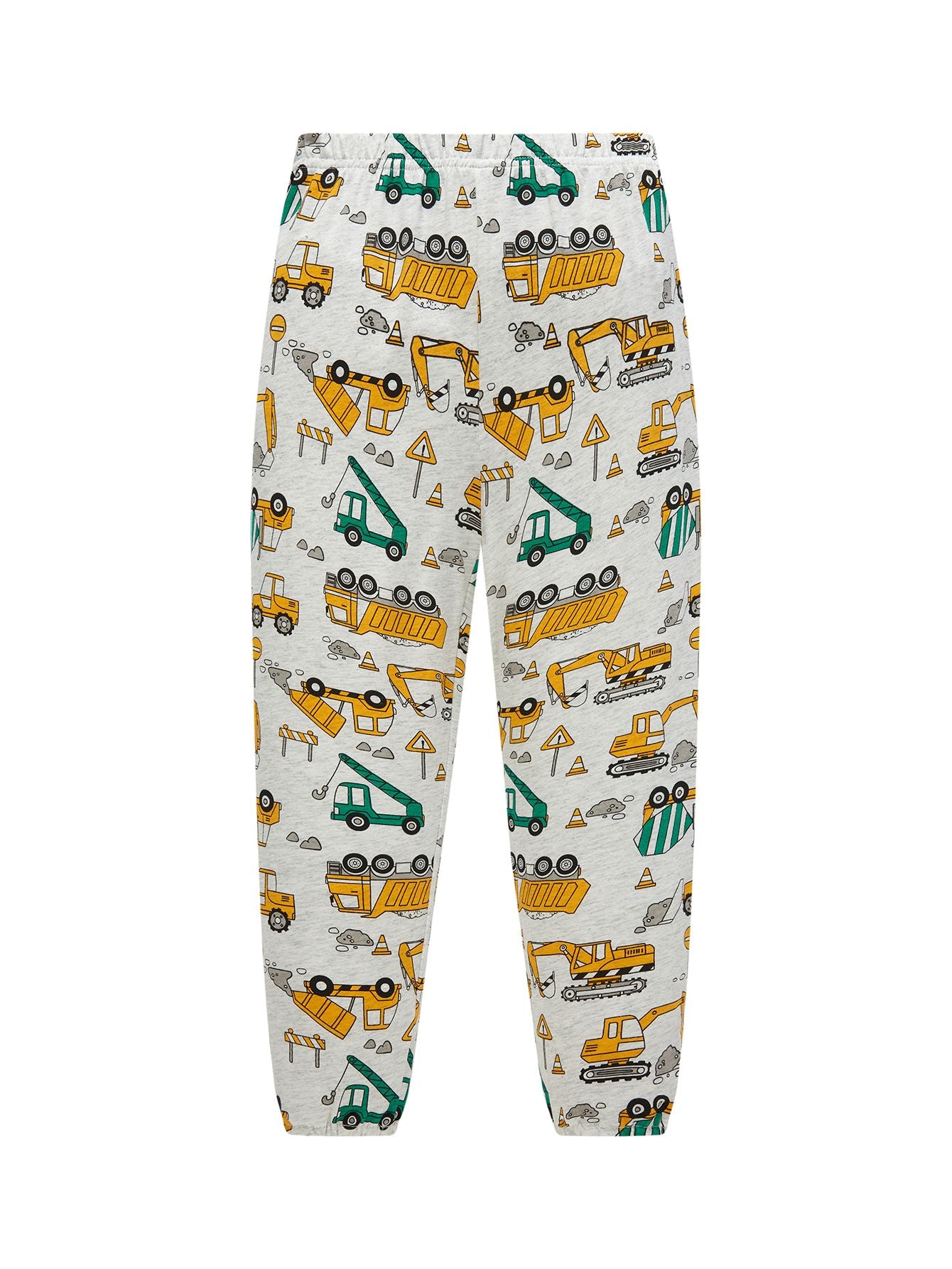 Pajamas Set for Boys 100% Cotton Full Print Excavator Kids Pjs Long Sleeve Elastic Cuffs Soft Sleepwear For Age 1-8 Years