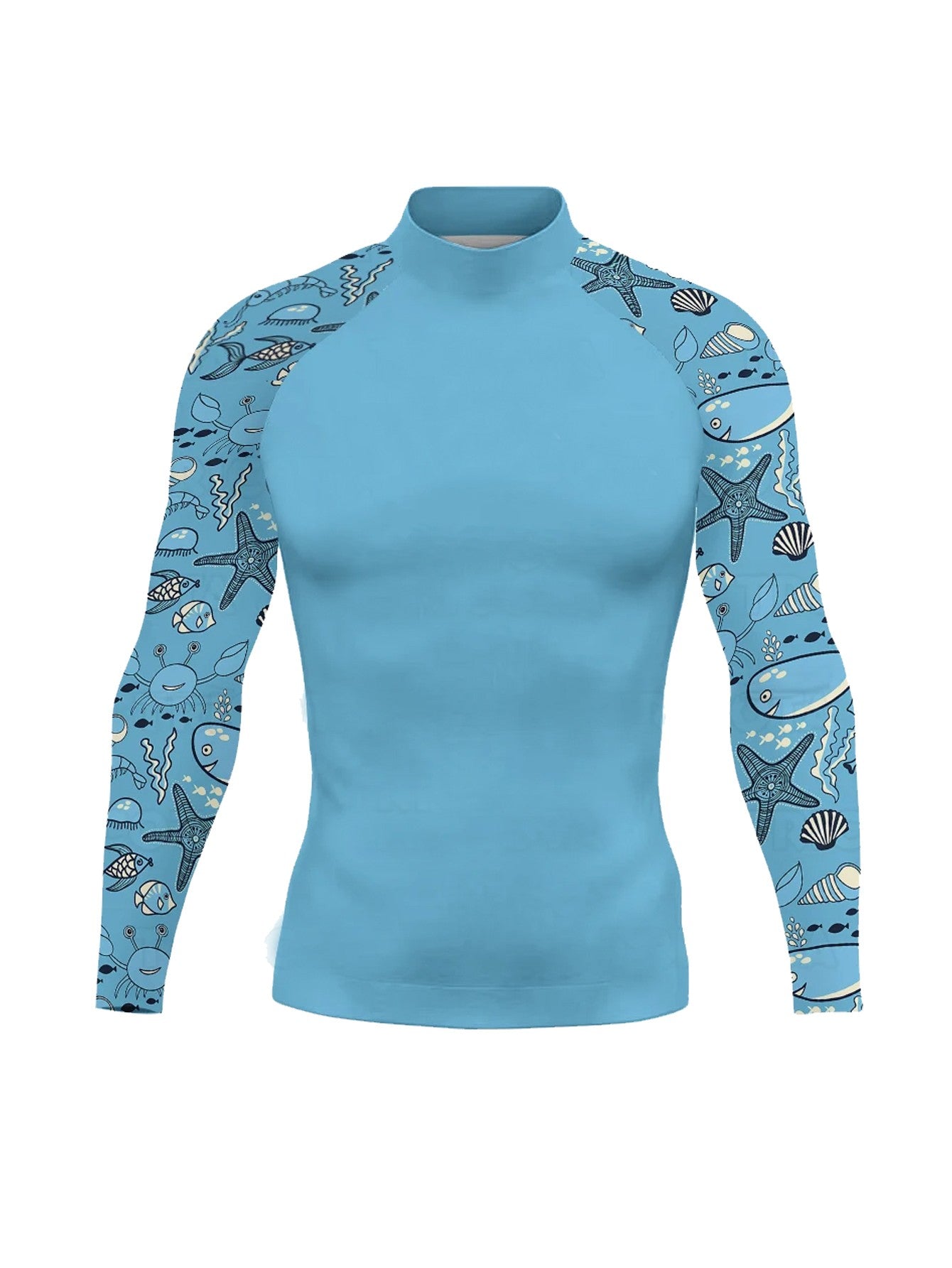Mens Splice Rashguard Long Sleeve Surfing Shirt UV Protection Swimwear UPF Summer Lycra Sunscreen Beachwear