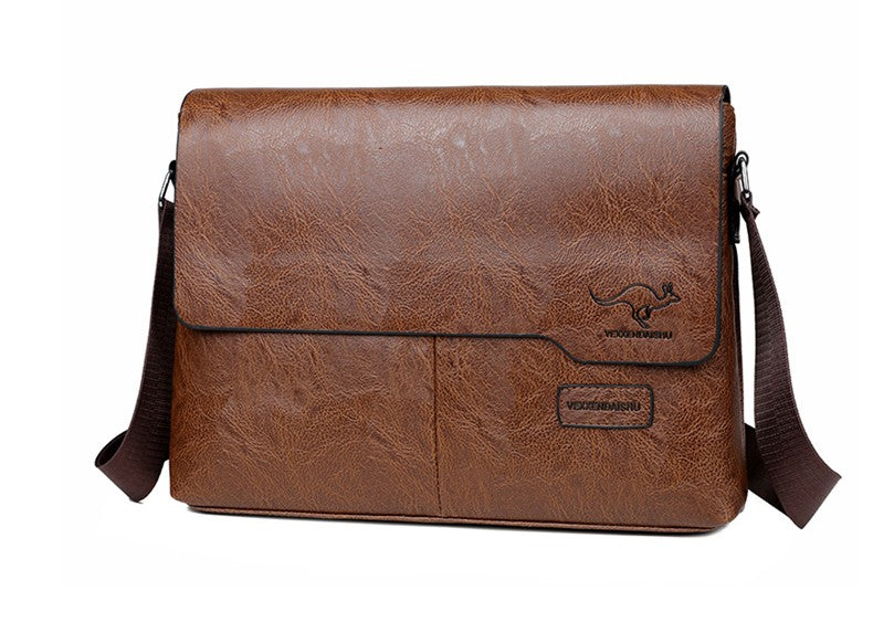 Luxury Brand Men Shoulder Bag For IPAD Leather Business Handbag Men Messenger Bag Large Side Sling Bag Fashion Man Crossbody Bag