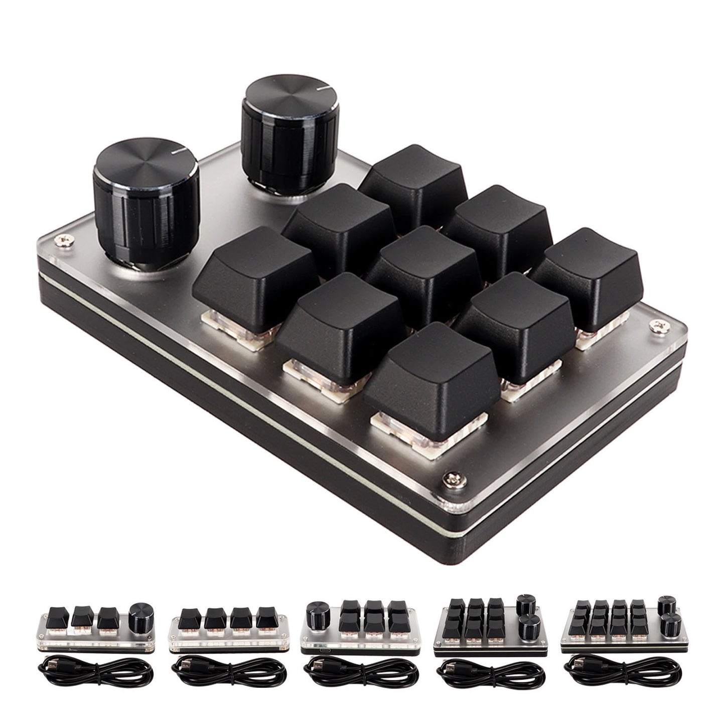 Macro Keyboard Red Switch Macro Keyboard Plug and Play Ergonomic Customized Knobs USB Mini Keypad for Desktop PC USB Mini Keypad