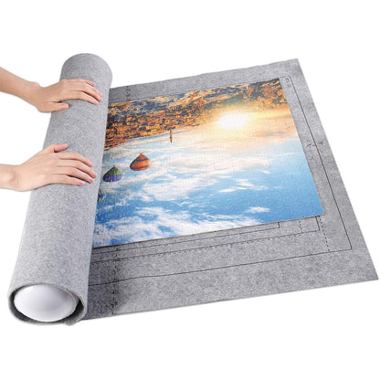 Puzzles Pad Storage Bag Jigsaw Roll Felt Mat Playmat, Up to 1500 Pcs, Perfect Puzzle Accessories for All Ages?Suitable for trave