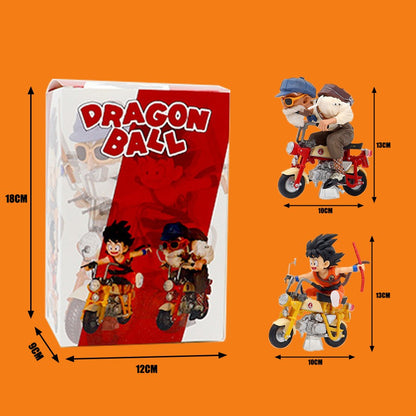 Anime Dragon Ball Z Anime Figura Son Goku Mestre Roshi Locomotivas PVC Ação Kame Sennin Motocicleta Brinquedos Modelo Colecionador Presentes