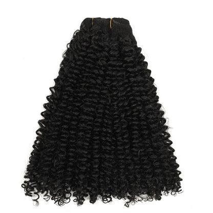 Extensões de cabelo encaracoladas tipo kinky sintéticas com presilhas, apliques de cabelo natural, extensões com presilhas, 6 peças, cabeça inteira, presilhas de 66 cm/140 g