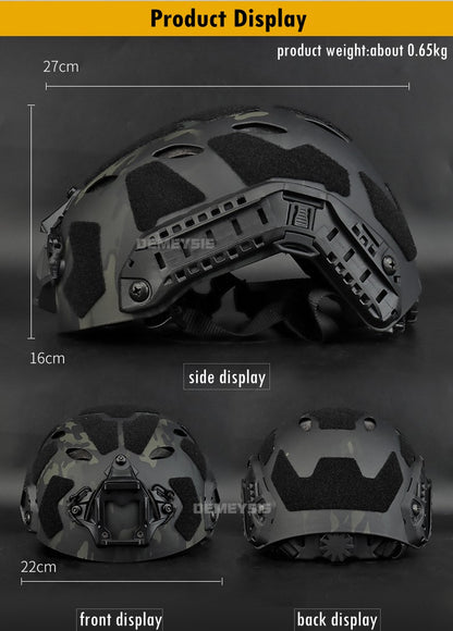 Tactical Fast Helmet Airsoft CS Game Helmets Outdoor Sports Hunting Shooting Paintball Head Protective Gear