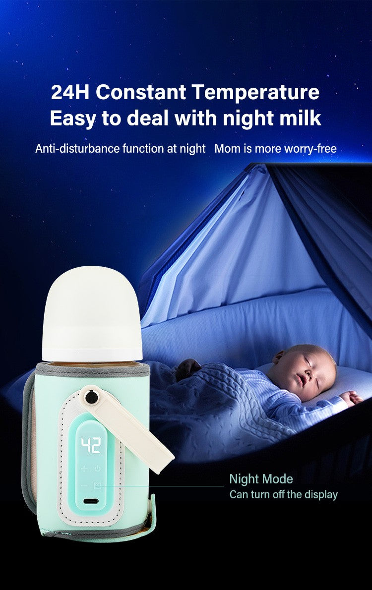 MAMIJOY  Portable Baby Bottle Warmer Feeding Bottle Heat Keeper Travel Warmer Cover USB Heater Outdoor Bottle Warmer