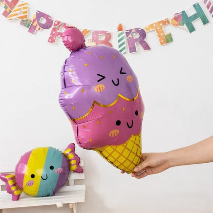 7pcs Candy & Ice Cream Theme Balloons Set pink balloons decoration party birthday balloons decoration party princess