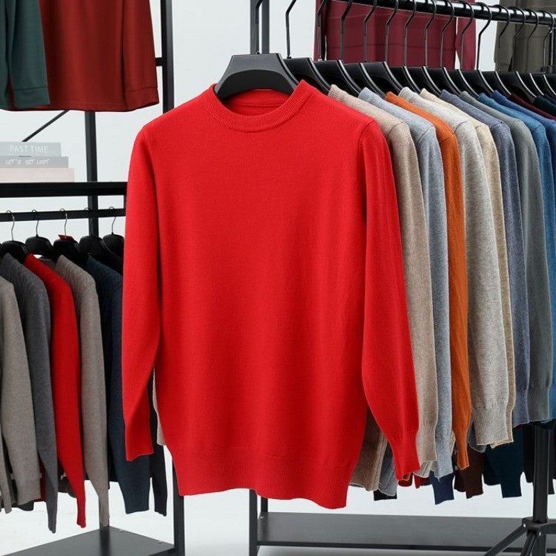 Men's Long Sleeve Knit Pullover Sweater Autumn Winter Soft Thermal Warm Classic Sweater Lightweight Black Light Gray Sweater