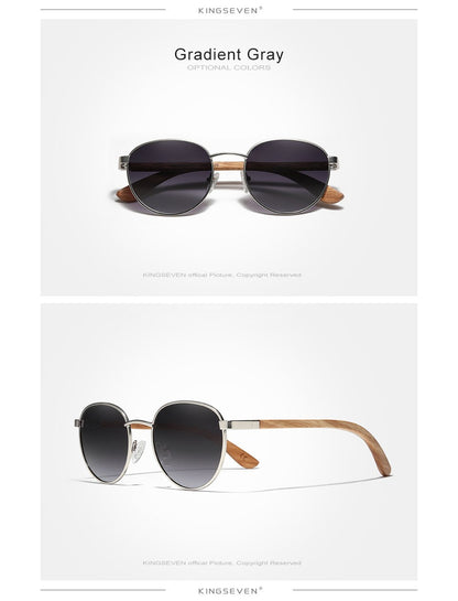 KINGSEVEN Sunglasses For Men UV400 Polarized Women’s  Eyeglass Frame Natural Wood Fashion Sun Glasses  Protection Eyewear