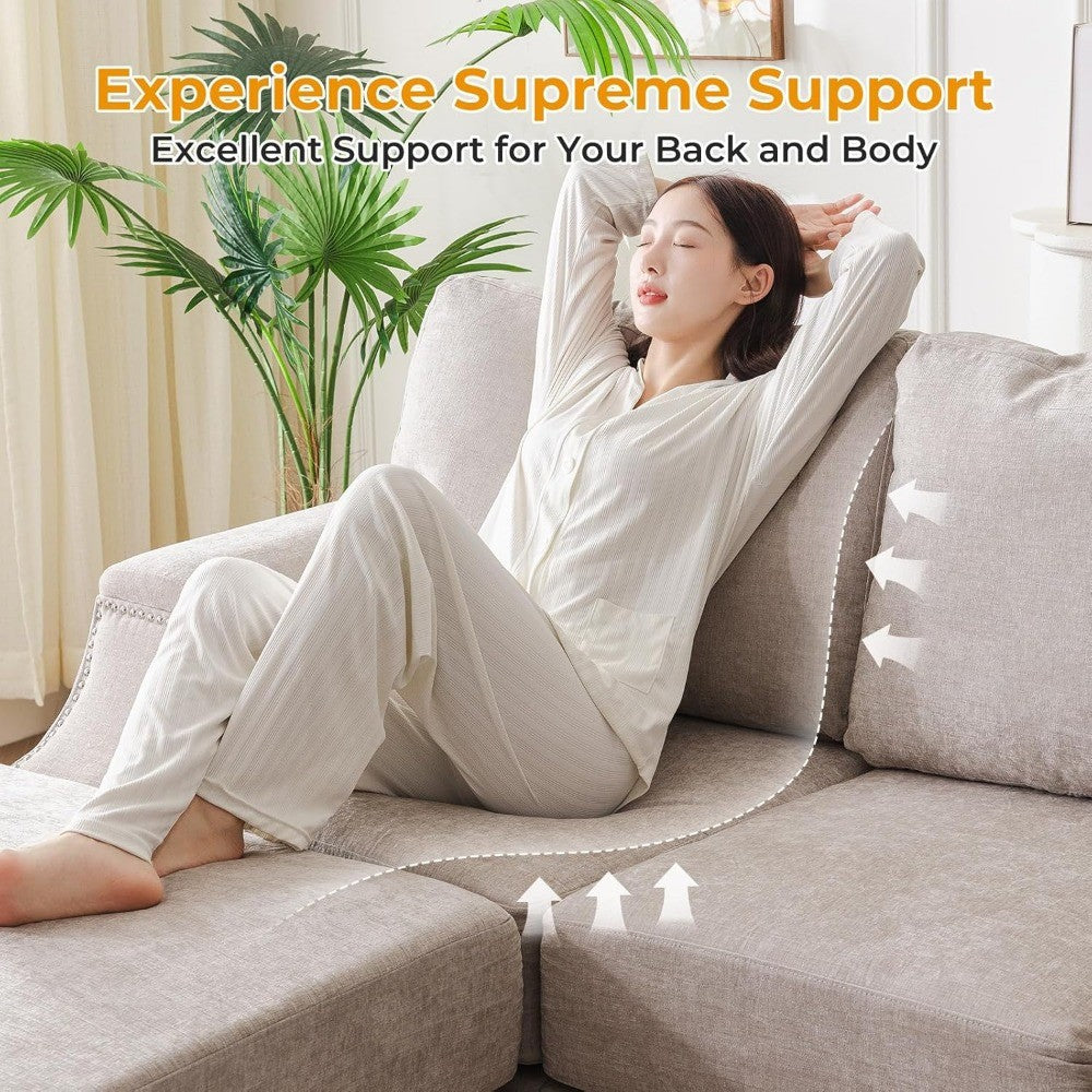 85" Sectional Couches with Storage Ottoman,L Shaped Couch with ,3-Seater Sofa,Thick Cushions,Small Sofas